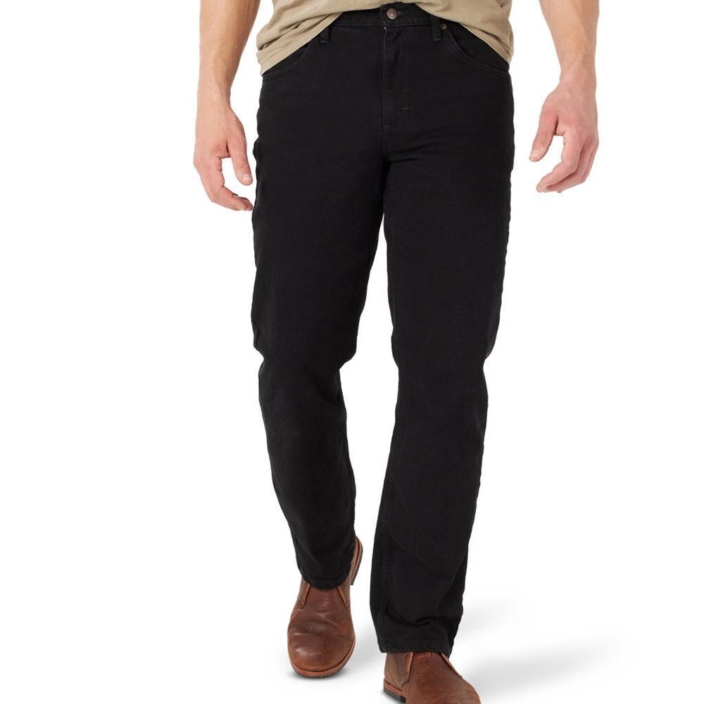 Wrangler Men's Relaxed Fit Black Jeans size 38x34